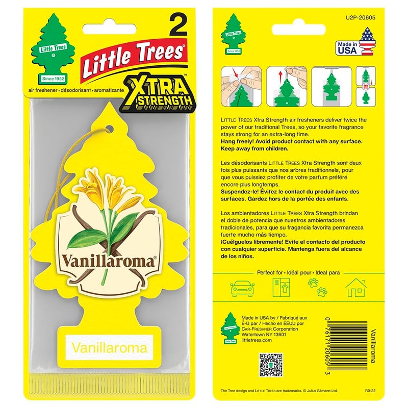 LITTLE TREES Car Air Freshener | Xtra Strength Provides Long-Lasting Scent for Auto or Home | Extra Boost of Fragrance | Vanillaroma, 24 Air Fresheners - Image 3
